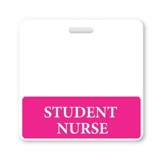 LVN Badge Buddy - Pink/Blue with Medical Icons - Vertical Badge Id Card for  Licensed Vocational Nurses - By BadgeZoo - BadgeZoo