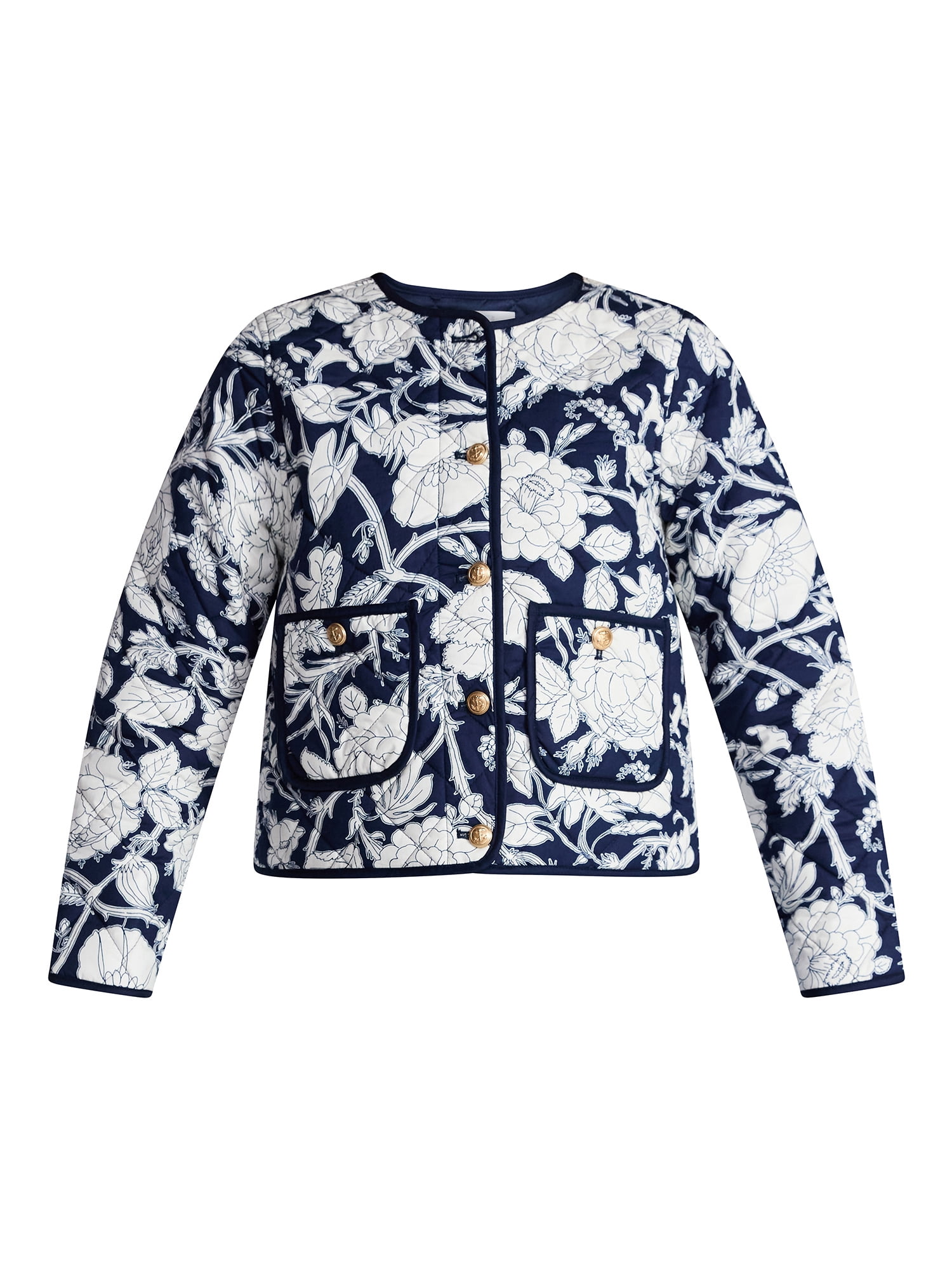 Time and Tru Women's Quilted Cotton Jacket, Sizes XS-XXXL