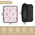 thumbnail image 4 of Hair Tool Organizer Bag with Heat Resistant Mat Removable Travel Storage Case for Hot Air Brushes Curling Irons Pink Butterfly Knot and Flowers, 4 of 8