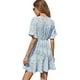 thumbnail image 2 of Vestido de fiesta de manga larga con estampado de leopardo para mujer Celeste (Baby Blue) CH Celeste (Baby Blue) CH Xishao ropa, 2 of 2