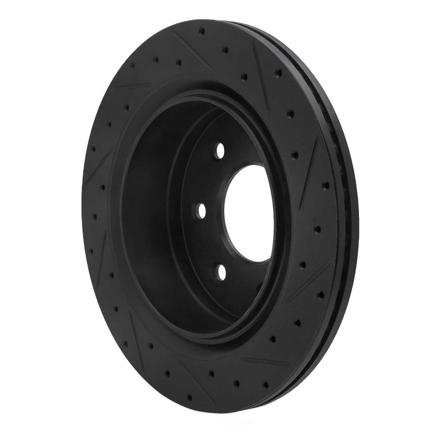 Dynamic Friction Company 633-54218L DFC Brake Rotor - Drilled And Slotted - Black