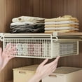 thumbnail image 6 of Closet Organizer under $5! Yannianjz Closet Storage Organizer, Drawer Partition Shelf with Pull Out Basket, No Drill Cabinet Divider for Clothes Pants, Metal Wardrobe Box, 6 of 6