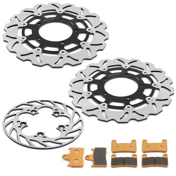 Front Rear Brake Rotors & Pads Full Set for Suzuki GSXR 1000 GSX-R1000 2005 2006