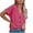 Hot Pink, variant on Plebaso Women's Summer Short Sleeve Cardigans V Neck Knit Open Front Button Cardigan Lightweight Cropped Tops