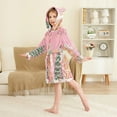 thumbnail image 4 of FORMRS Niños Bathrobe Unisex Hooded Robe Soft Plush Pajamas Sleepwear, Size 4-6T, Brown Gingerbread House, 4 of 7