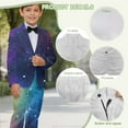 thumbnail image 6 of Xoenoiee Galaxy Star Print Suit for Boys Slim Fit 2 Piece Formal Kids Suits Tuxedo Set Toddler Suit for Boys Dress Outfit Blazer Pants, 11-12 Years, 6 of 7