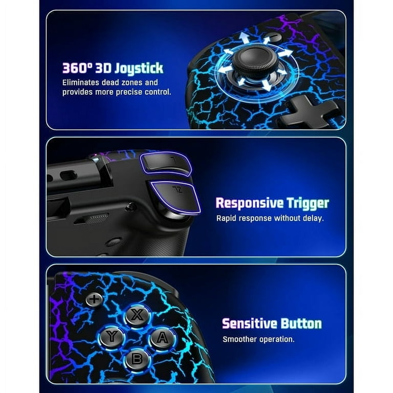 Switch Controller, EUROA One-Piece Joypad Controller Replacement