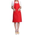 thumbnail image 2 of dianhelloya Solid Color Oil-resistant Restaurant Home Kitchen Cooking Protective Apron Red, 2 of 8
