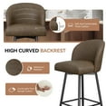 thumbnail image 4 of Hawsaiy Swivel Bar Stools Set of 4, 27.5" PU Leather Bar Chairs with High Back & Metal Legs for Kitchen Island & Dining Room, 4 of 11