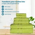 thumbnail image 2 of BNM Ultra-Soft Cotton Bathroom 3 Pieces Towel Set, Celery, 2 of 9