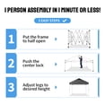 thumbnail image 4 of CROWN SHADES 10'x10' Instant Canopy Tent with 1 Sidewall with One Push Setup Sun Shelter for Events Parties Grey, 4 of 8