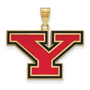 Sterling Silver & Gold Plated LogoArt Youngstown State University Letter Y Large Enameled Pendant Charm