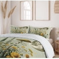 thumbnail image 5 of Ambesonne Trippy Duvet Cover Set, Bohemian Botany Jungle Moon, King, Pale Green Earth Yellow, 5 of 5