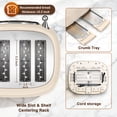 thumbnail image 6 of Mecity 4-Slice Touchscreen Toaster, Retro Stainless Steel Wide Slots Toaster, 6 Browning Settings, Large Digital Display, 120V 1650W, Cream Color, 6 of 7