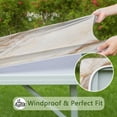 thumbnail image 6 of White Gold Marble Pattern Square Fitted Tablecloth with Elastic Edge,Square Table Cover,Washable Elastic Table Cover for Home Kitchen Party Decor 34"x34", 6 of 6