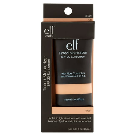 e.l.f. Cosmetics Tinted Moisturizer, SPF 20, Nude, 0.88 fl