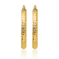 thumbnail image 3 of 14K Solid Yellow Gold 3.5x28mm Round Medium Hoop Earrings, 3 of 10