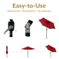 thumbnail image 4 of Sunnydaze 84" Red Solid Octagon Market Umbrella, 4 of 13