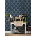 thumbnail image 2 of Chesapeake Plum Tree Dark Blue Botanical Wallpaper, 2 of 4