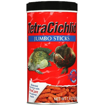 Tetra TetraCichlid Jumbo Sticks Fish Food, 7.4 oz
