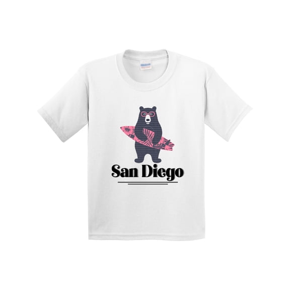 Inktastic San Diego Surfing Bear Youth T-Shirt