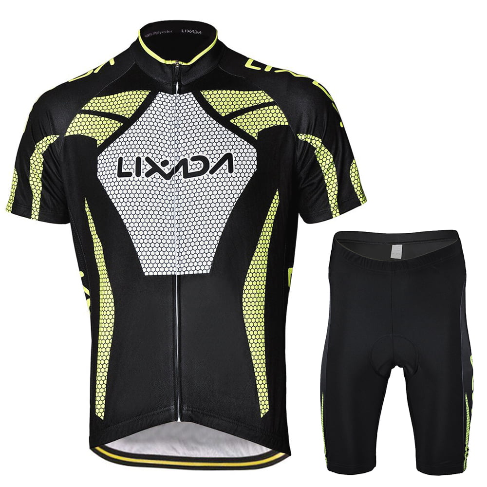 Details about   Men Short Sleeve Cycling Jersey Bib Shorts Set Summer Racing Clothes Jersey Kits 