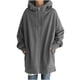 thumbnail image 4 of Sudadera con capucha de color sólido para mujer Sudaderas de manga larga con cremallera Abrigo largo Tops con bolsillos Pompotops  qwe16047, 4 of 9