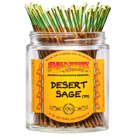 50x Wild Berry Shorties 4 Incense Sticks - Desert Sage - USA Made Hand Dipped Wildberry