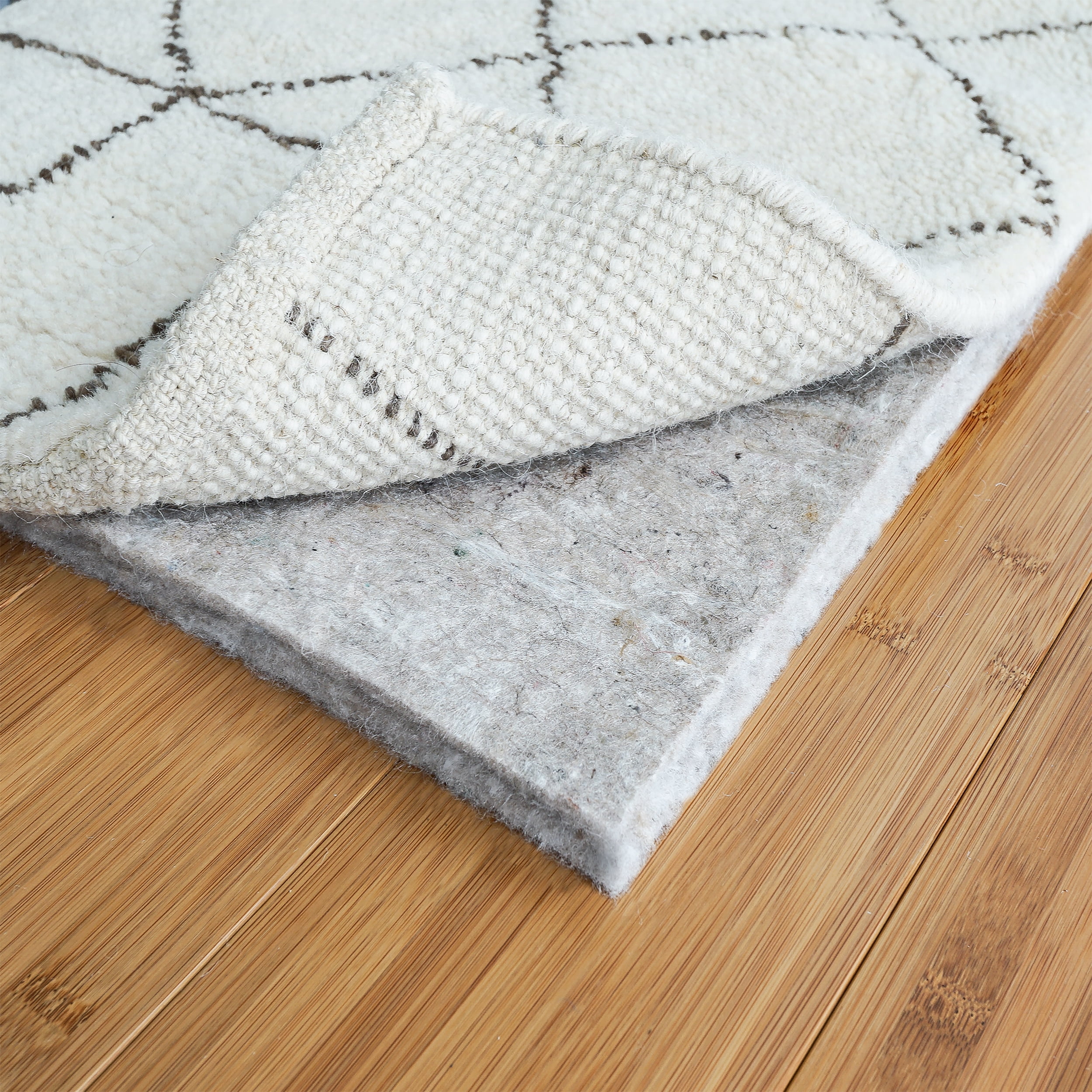 Available in Multiple Thicknesses RUGPADUSA 1//2 Thick 9x12 Safe for all Floors and Finishes Adds Cushion and Floor Protection Under Rugs Basics 100/% Felt Rug Pad