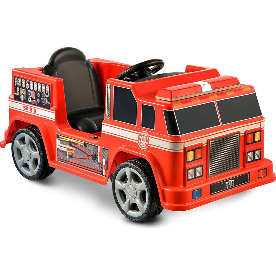 RideonToys4u Rescue Fire Engine 6V Electric Ride on Car Red Ages 3-8 Years 