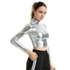 thumbnail image 1 of Plata Sexy Color sólido Bustier Traje de actuación de charol Ropa de manga larga para Cosplay Discoteca Escenario Mujeres - Talla L, 1 of 5
