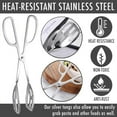 thumbnail image 5 of Kiibsot 2 Pack Serving Tongs Buffet for Kitchen Cooking 10 Inch Stainless Steel Salad Tongs Serving Utensils for Wedding Party Catering, 5 of 6
