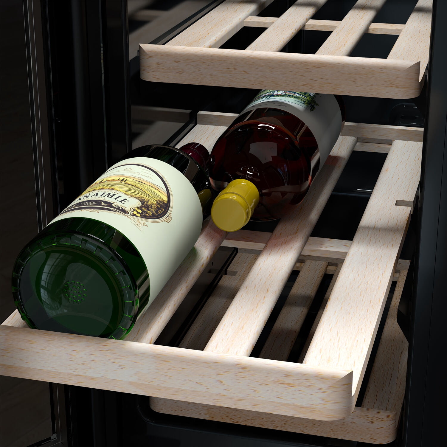 TCL Stainless Steel Double Door 20 Bottle 78 Can Dual Zone Wine & Beverage Cooler, 5.3 Cu. Ft.