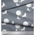 thumbnail image 3 of Soimoi Rayon Fabric Bamboo Tree,Moon & Stork Bird Print Fabric by The Yard 56 Inch Wide, 3 of 3