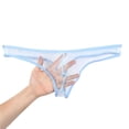 thumbnail image 2 of ruhuadgb Men Briefs Stretchy See-through Low Waist No Bound Feeling Mesh Men Underpants Inner Wear Clothes, 2 of 8