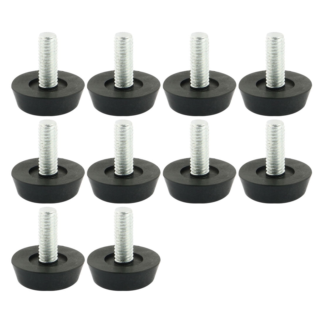 10pcs M6x15mm Thread Table Desk Screw On Levelling Foot Feet 22mm Base