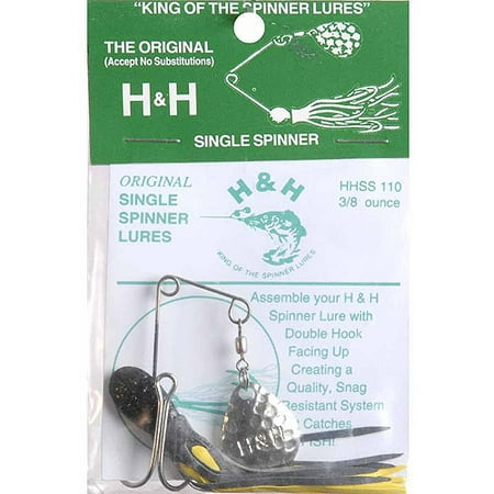 H&H Lure Original Spinner Bait Single Blade, 3/8