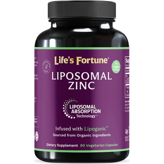 Life's Fortune Zinc Supplement, 50mg Zinc Citrate, 90 Capsules, Zinc Supplement, Immune Support Formula