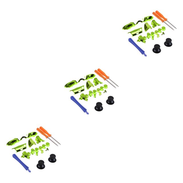 Bearachild Juego de botones completamente chapados, gatillos de parachoques, reemplazo de destornillador Dpad LB RB LT RT para controlador One Type1 NO1