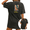 Black, variant on UNISHE Women's Be Still Graphic Vintage Washed T-Shirt Short Sleeve Oversized Two-Sided Floral Faith Tee