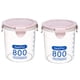 thumbnail image 4 of Yuarrent Latas selladas de plástico, caja de almacenamiento de cocina, recipiente transparente para alimentos, mantiene fresco Organizadores de utensilios de cocina rosado METRO, 4 of 6