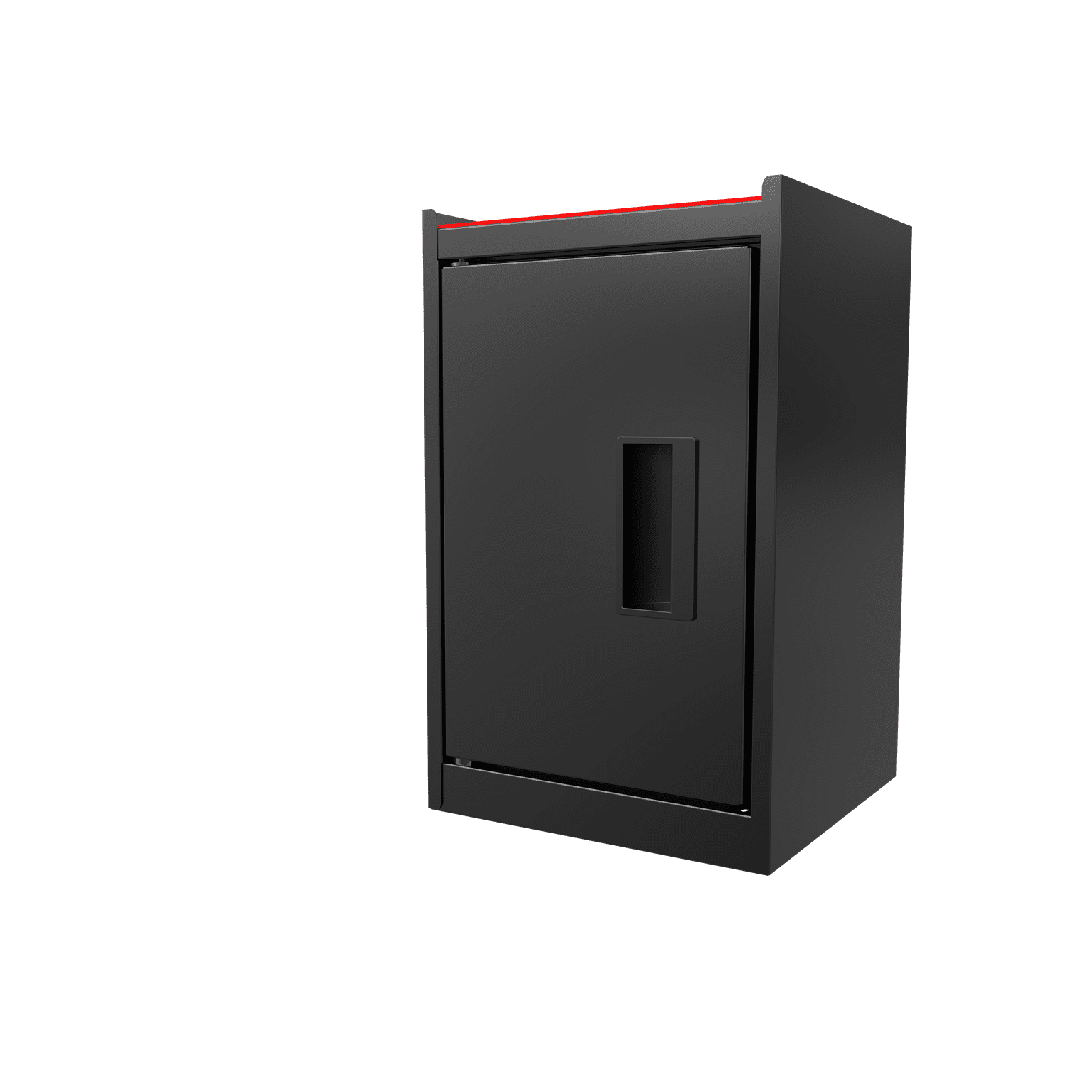 Hyper Tough Steel Mini Side Locker Cabinet, 2 Shelves, Black