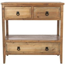 SAFAVIEH Branson Country Rustic 3 Drawer Sideboard, Brown Pine