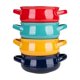 thumbnail image 1 of Cutiset Juego de 4 cuencos de cerámica multicolor para sopa con asas, cuencos de cerámica para servir para sopa, cereales y guisos, 20 onzas, 1 of 1