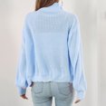 thumbnail image 5 of Wancir Women's Zip Up Cardigan Sweaters Drop Shoulder Long Sleeve Casual Solid Mesh Knit Jumper Tops, 5 of 5