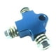 thumbnail image 3 of Conector de 3 vías para manguera de aceite de freno, kit de conversión de disco doble delantero, adaptador universal para manguera de freno triple de Azul, 3 of 8