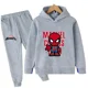 thumbnail image 3 of Ropa de moda de primavera y otoño para niños, sudaderas con capucha y pantalones con estampado de dibujos animados de Marvel Spiderman, conjuntos de 2 piezas, trajes deportivos informales para niños y, 3 of 5
