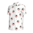 thumbnail image 3 of Daiia Umbrella Cat Pattern Men’s Polo Shirts,Solid Deck Shirt,Classic Fit, Breathable Cotton Polo for Casual and Sport Wear-Small, 3 of 9