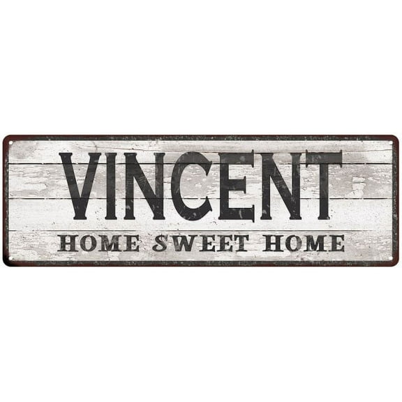 VINCENT Home Sweet Home Country Look 6x18 Metal Sign 106180045751