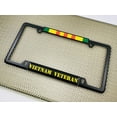 thumbnail image 5 of Vietnam Veteran - Domed Custom-Made Personalized Narrow (Thin) Top 4 Hole Metal Car License Plate Frame with Free caps - Black (Quantity: 1 Frame), 5 of 7